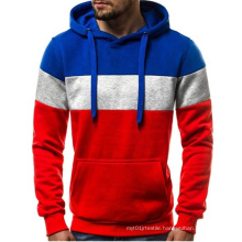 2021 Oversized Men's New Large Size Fashion Casual Coat Stitching Color Matching Plus-Size Hoodies